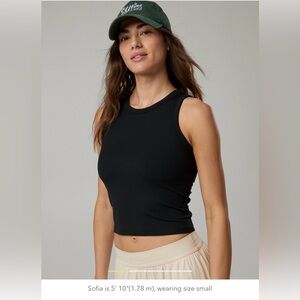 BNWT OFFLINE By Aerie Thumbs Up Heavyweight Cropped Tank Top-Built In Bra